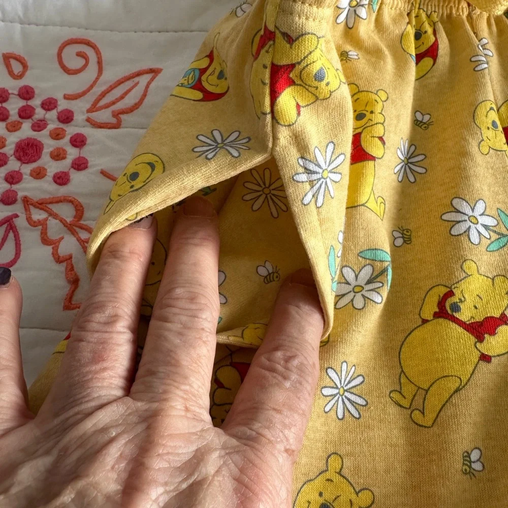 Disney Yellow Winnie The Pooh  Print Pajama Pants - Picture 4 of 7